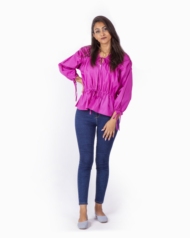 Long Sleeve Blouse - Pink